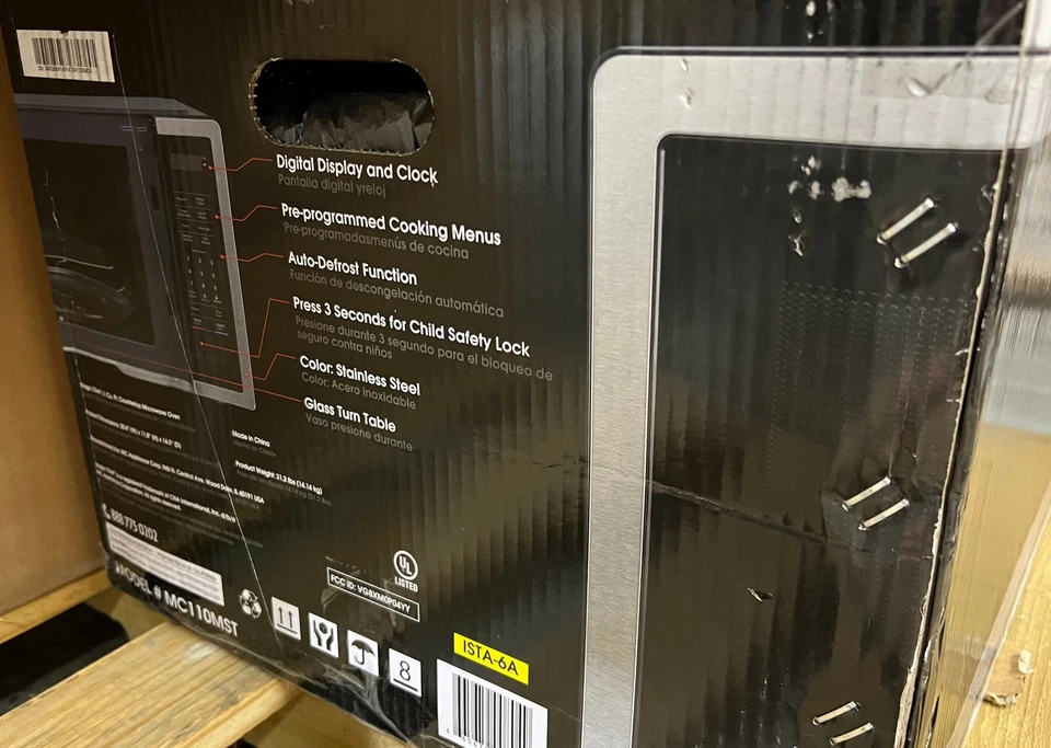 Magic Chef 1.1 cu. ft. Countertop Microwave Stainless Steel with Digital Touch - Image 3 of 3