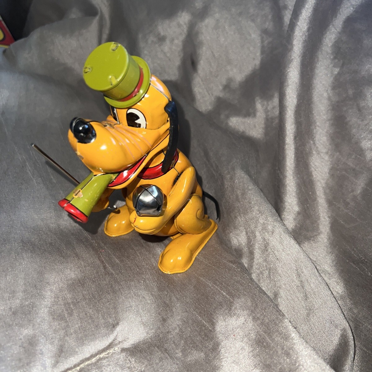 1950's Marx Line Mar Japan Walt Disney Pluto Drum Major Tin