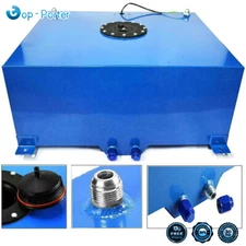 20 GALLON LIGHTWEIGHT BLUE COAT ALUMINUM RACE DRIFT FUEL CELL TANK+LEVEL SENDER