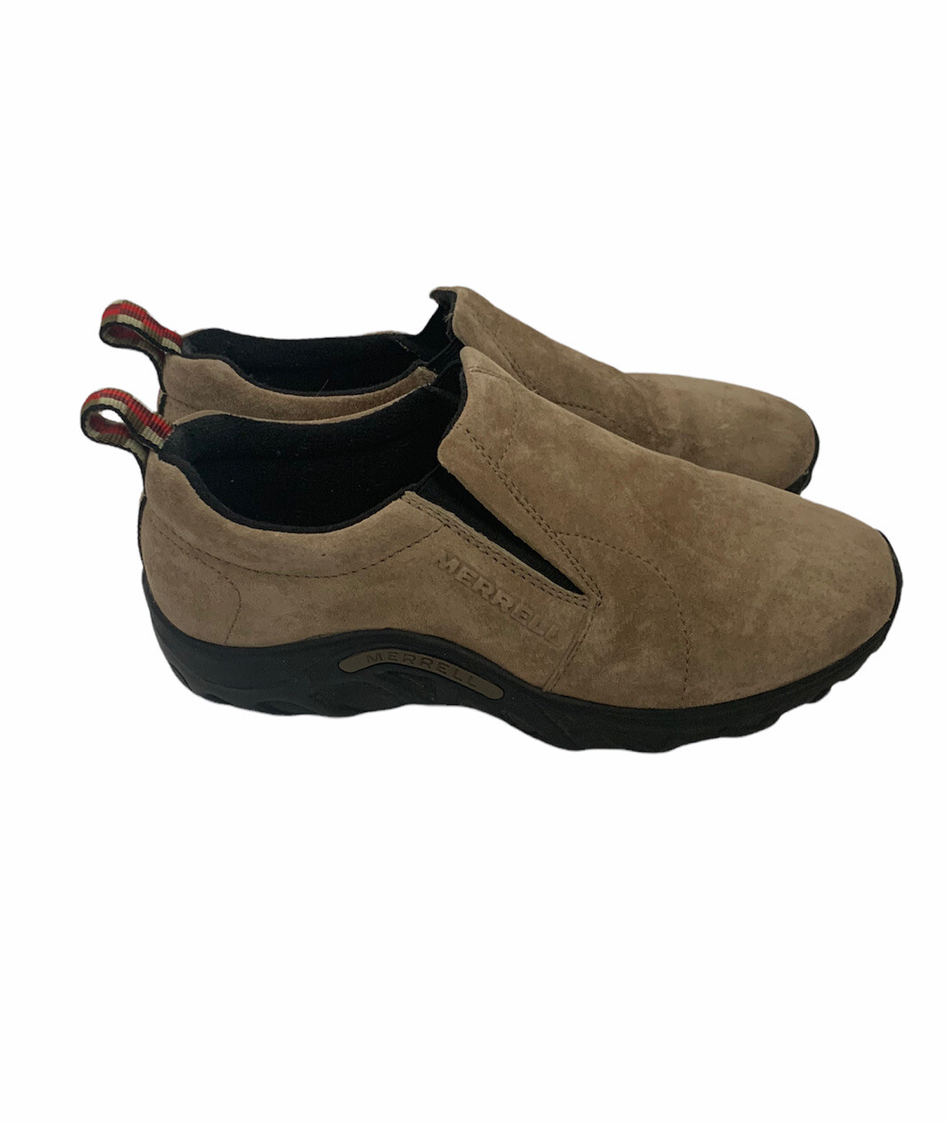 Merrell Jungle Moc Scarpe da Escursionismo Casual in Pelle Taupe Tan Bambini Grandi Taglia 6