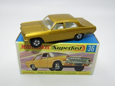 Matchbox Superfast No 36 Opel Diplomat Dark Gold, Gold Grille MIB