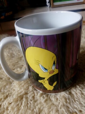 Vintage Warner Bros Looney Tunes Sylvester und Tweety der Vogel größte Tasse
