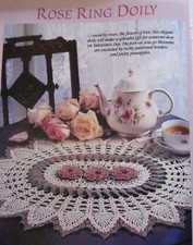 Rose Ring Doily 1251-10 ; vintage crochet pattern