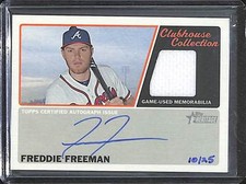 2015 Topps Heritage Clubhouse Collection Autograph #CCAR-FF Freddie Freeman Read