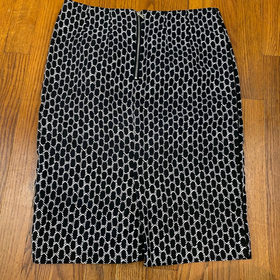 Falda lápiz Adrianna Papell para mujer talla 2 falda recta de carrera negra cremallera trasera Foto 2 de 4