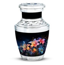 Lily Flower Urns For Male Adult Ashes Tiny Keepsake Burial Urn For Human Female