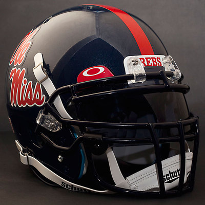 *CUSTOM* MISSISSIPPI OLE MISS REBELS Schutt XP Authentic GAMEDAY Football Helmet