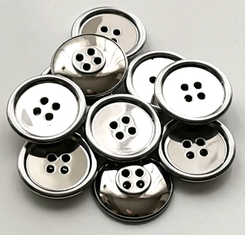 Lot De 10 Boutons Décoratifs En Résine, Ronds, À 4 Trous