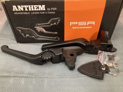 NEW PSR ANTHEM 12-00661-22 BLACK ALUMINUM AJUSTABLE LEVER SET HARLEY