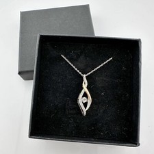 Beautiful Twisted 10kt Rose Gold  Sterling Silver Diamond Necklace