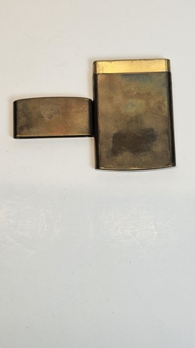 Chas T Kennedy Japan Brass No.9 Cigarette Case Business Card Holder W/Initials - Picture 4 of 7
