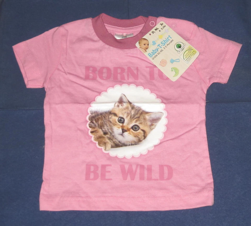 Baby-T-Shirt für Mädchen von TEDI, Grösse 62/68, Rosa, NEU mit Etikett !!! - Bild 1 von 1