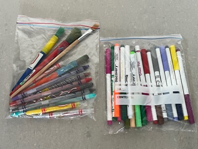 Mixed Bundle Crayola Felt tips Paint Brushes and Twist Up Crayons