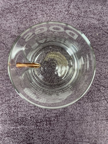 BenShot Bullet Rocks Glass w Real Bullet Military Gift 11oz Dogs For Our Brave - Picture 4 of 12