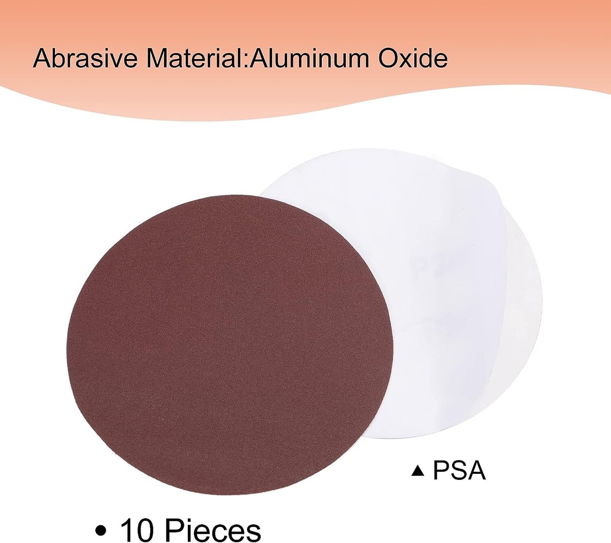 S SATC 6 Inch 80 Grit Sanding Discs 50 Pack - PSA Self Adhesive - View #2