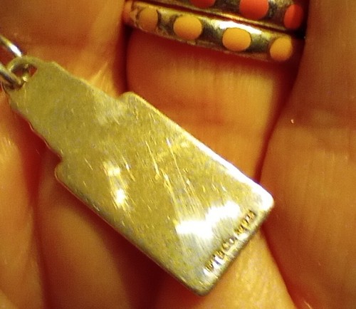 Sterling Silver Tiffany & Co. Orange Bottle Clinique Pendant Plus Chain w Logo - Picture 5 of 9