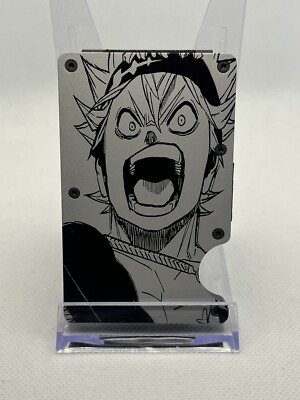 Asta Metal Minimalist Wallet Card Case From Black Clover Anime