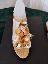 Charles by Charles David "LaJolla"  Sand w/TWTight-Wovn Paper-Shells sz 8.5 M