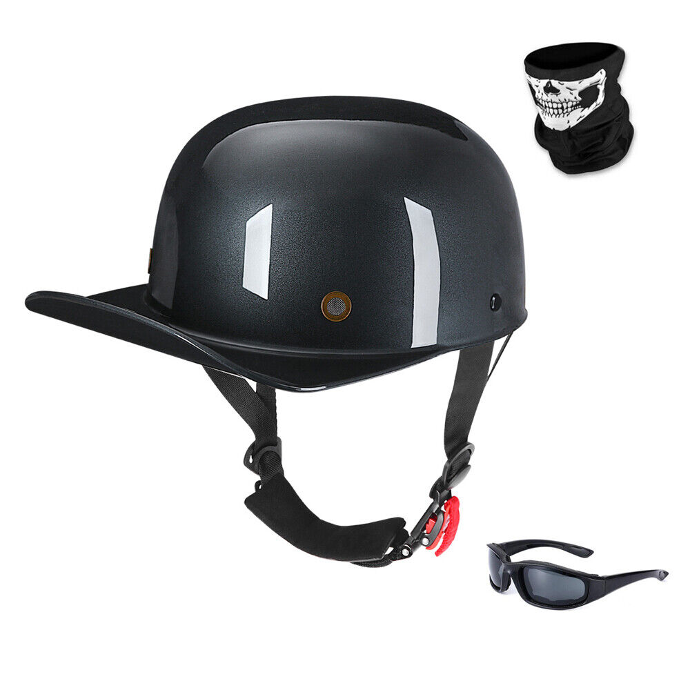 Vintage Baseball Cap Half Helmets Retro Open Face Motorcycle