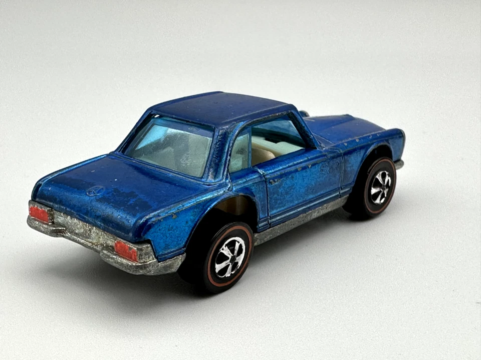 HOT WHEELS REDLINE MERCEDES BENZ 280SL, AZUL, HONG KONG, EXCELENTE, ORIGINAL Foto 3 de 4