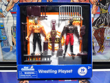NEW VINTAGE WWF WWE WCW Wrestling LUCHA LIBRE PAYSET Figures & RING TOY ECW