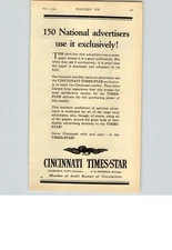 1923 Paper Ad Newspaper Cincinnati Times Star Purchasing Power Advertising