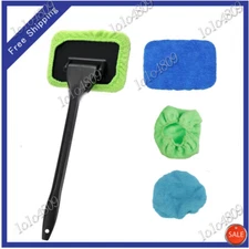 15.7" Windshield Cleaning Tool-Interior Car Window Cleaner w/3 Microfiber Cloths