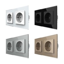 LIVOLO glass socket wall socket 2 compartment...