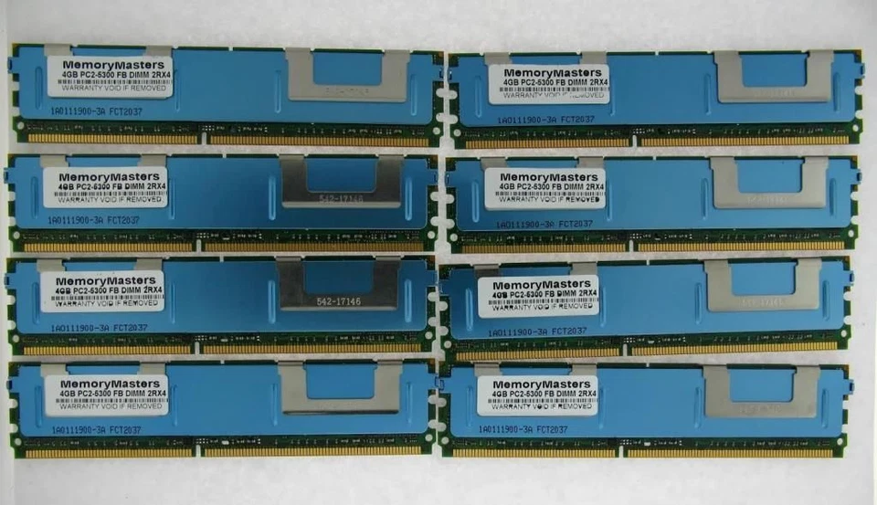 32GB MEMORY KIT 8 x 4GB FBDIMM PC2-5300F 667MHz for DELL PRECISION T5400 - Image 3 of 3