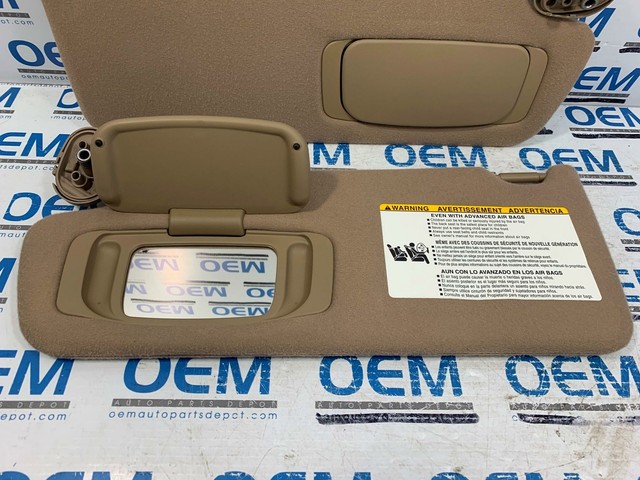07-13 TOYOTA TUNDRA SR5 driver passenger sun visor sunvisor set tan OEM