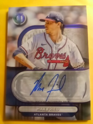 2024 Topps Tribute Max Fried Auto PURPLE On Card Autograph MINT SP 