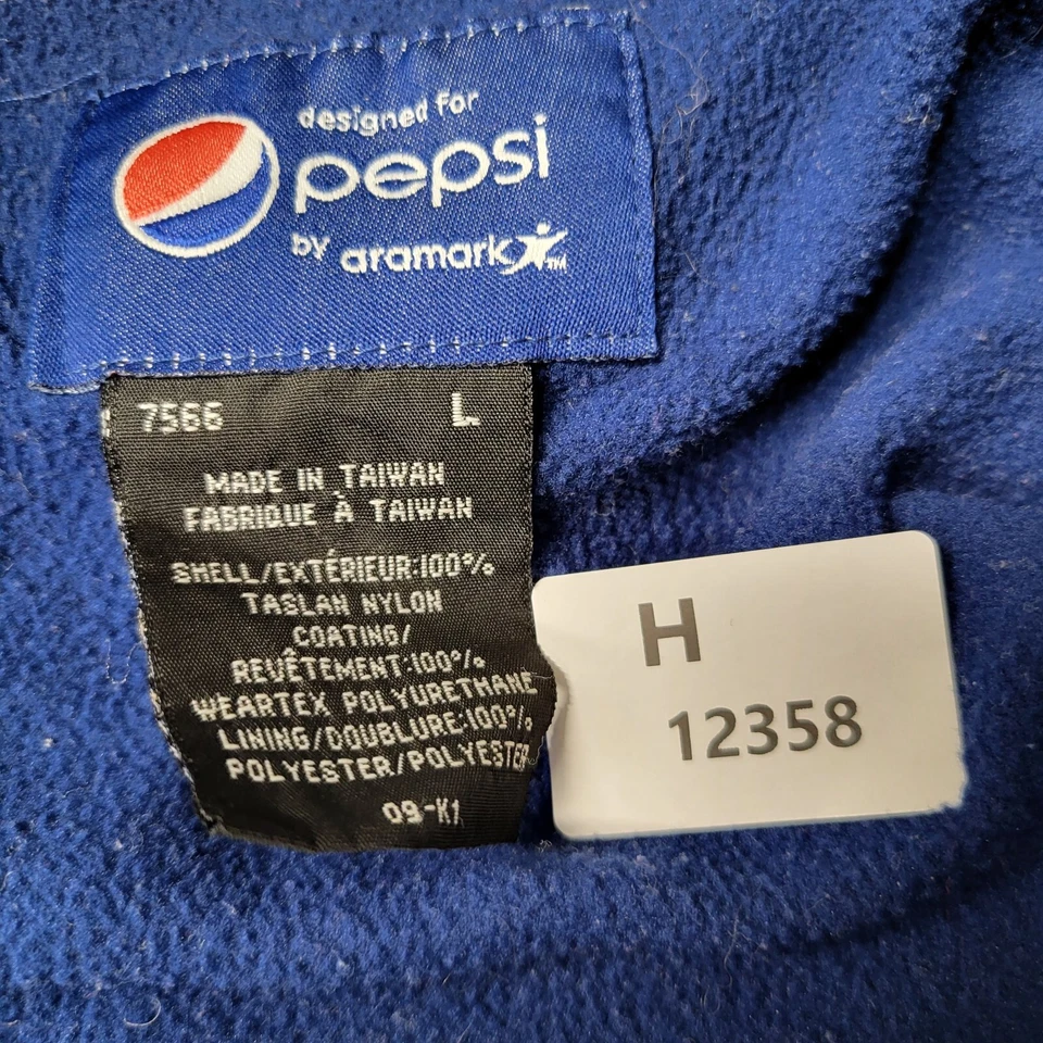 Chaqueta Pepsi Hombre Grande Azul Aramark Bombardero Logo Bordado Cremallera Completa LEER Foto 2 de 4