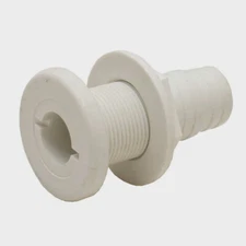 Perko Boat Thru Hull Fitting | 1 1/8 Inch White Plastic