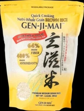 4.4 Pound Gen-Ji-Mai Natural Whole Grain Brown Rice (Medium Grain) - 1 Bag