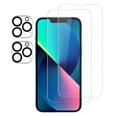 Fit For iPhone 14/13/12 Pro Max Plus Tempered Glass Camera Lens Screen Protector