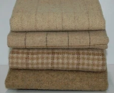 HAND DYED RUG HOOKING WOOL Mill-Dyed ~ "ANT. (AGED) NEUTRAL BKGRD" (4-pc. Combo)