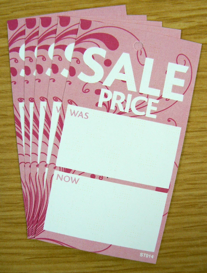 Boutique SALE PRICE TAGS SWING TICKETS LABELS PINK x 500