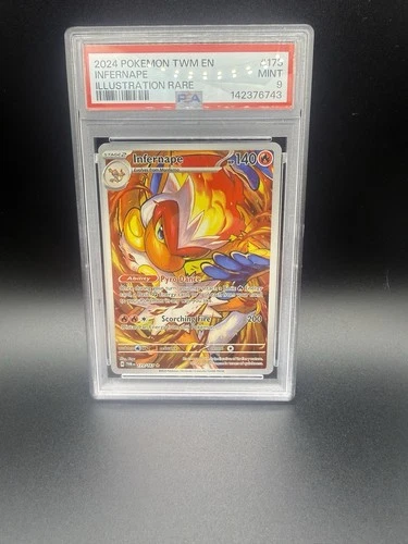 Pokémon TCG Infernape Twilight Masquerade PSA 9, Illustration Rare Card 173/167