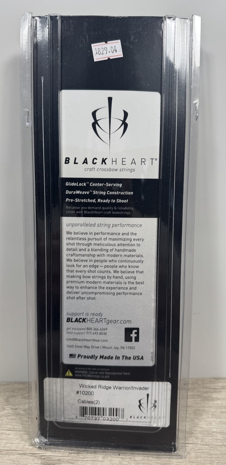 BlackHeart #10200 Crossbow Split Cables 27.812 in Wicked Ridge Warrior Invader