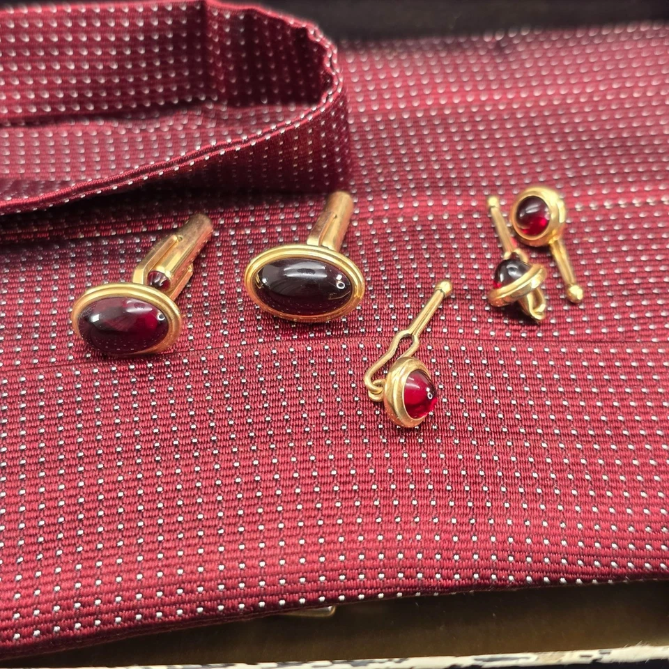 Винтажный официальный набор Santana шелковый галстук-бабочка запонки смокинг CM2085 - Изображение 4 из 4