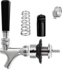 Beer Tap Faucet 2" Shank 1/4" Nipple Draft 2" Shank, Chrome