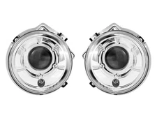DEPO Chrome H7 Projector Size Headlight Set For 02-06 Mercedes Benz W463 G Class