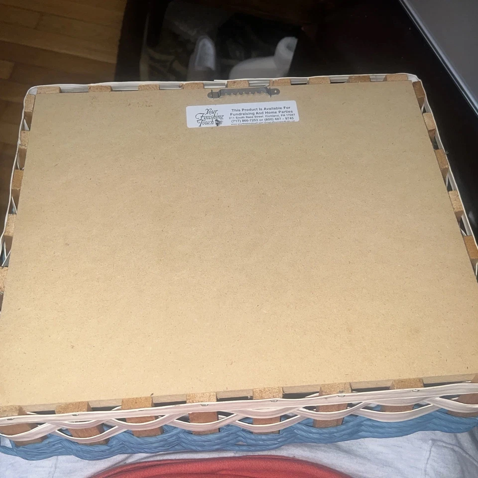 Wooden Woven Basket w/beachside Picture, 16x13, Wall Hanging Capacity - Image 4 of 4