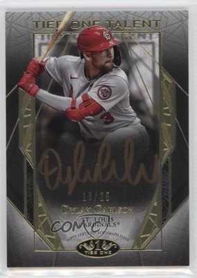 2022 Topps Tier One Talent Bronze Ink 13/25 Dylan Carlson #T1TA-DC Auto 0t2