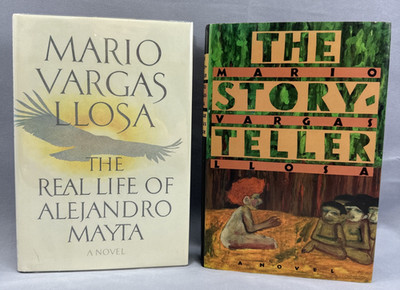 2 Mario Vargas Llosa HC/DJ Books,The Story-Teller & Real Life Of Alejandro Mayta