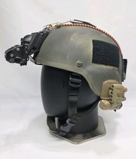 MSA Gallet TC-2000 Military Helmet Medium OD Green, Battery Pack, Light, Mount