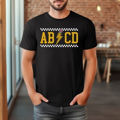 Back to School ABCD T-Shirt bedruckt Energie lustig Unisex Grundschule Oberteil