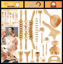 16-in-1 Wood Therapy Massage Tools Set for Body Sculpting, Muscle Relief  Lymph