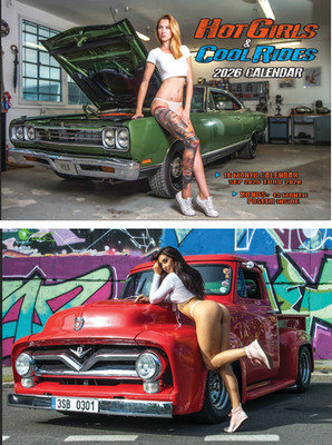 2026 HOT GIRLS & COOL RIDES WALL CALENDAR Sexy Girl Bikini Pin Ups Cars Truck V8