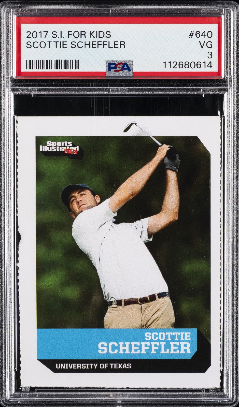 2017 S.I. FOR KIDS #640 SCOTTIE SCHEFFLER PSA 3
